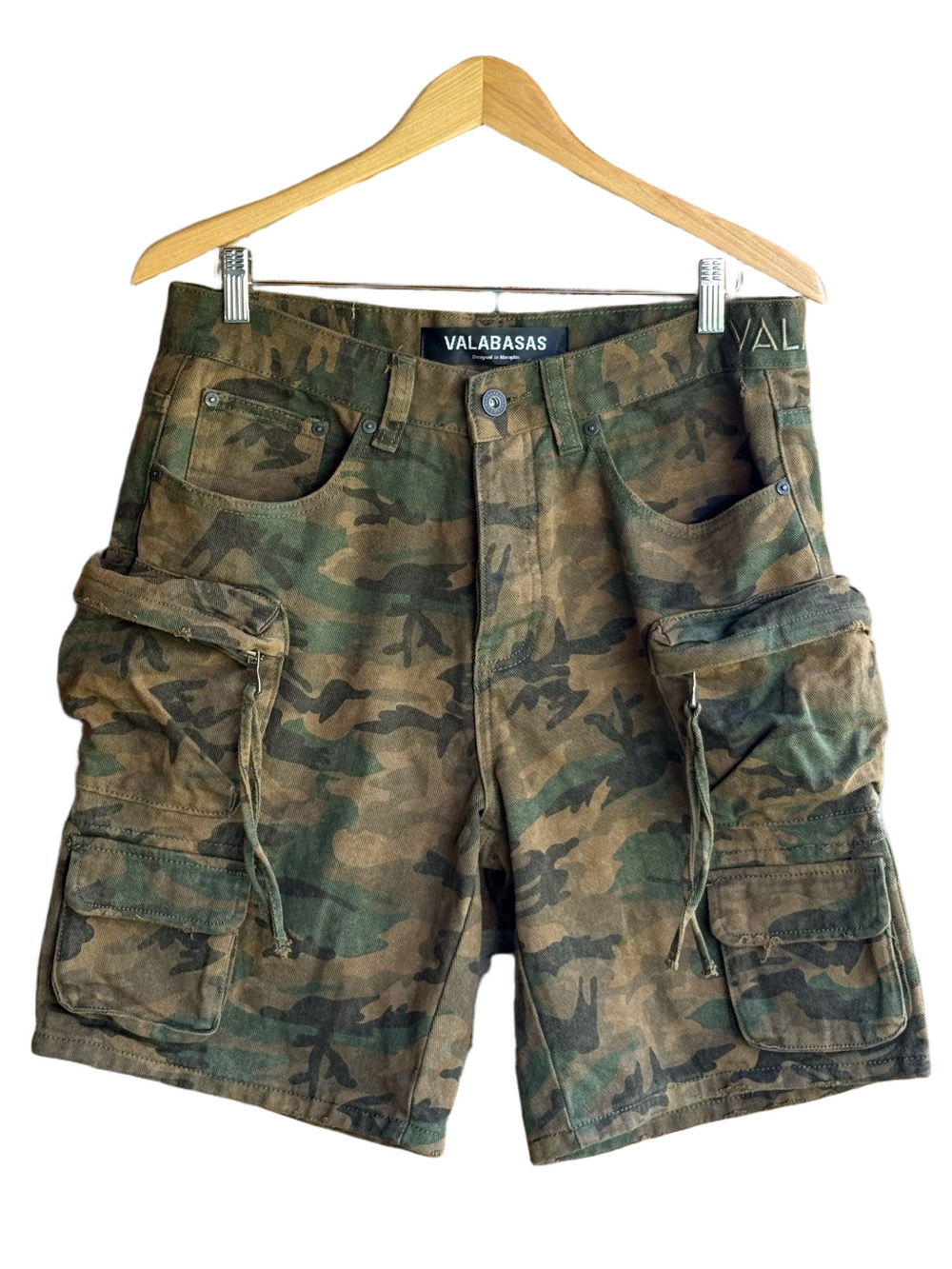 Valabasas Descend Er Moss Jorts Green Camo Cargo Shorts Utility Style 32